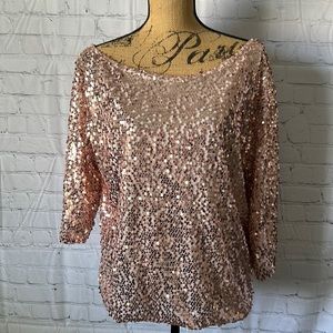 Rose Gold Sequin Top